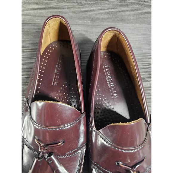 Florsheim Campbell Tassel Loafers Mens 8.5 3E - 12017 Oxblood Burgundy Shoes main image 7